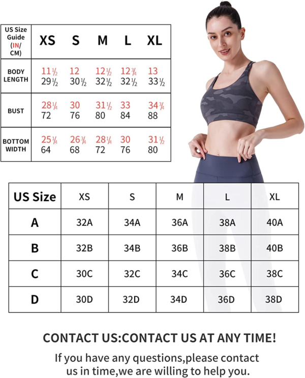 Strappy Sports Bra for Women, Sexy Crisscross Back Medium Support Yoga Bra with Removable Cups - Image 6