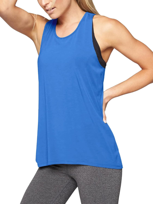 Workout Tops for Women Yoga Athletic Shirts Tank Tops Gym Summer Workout Clothes - Image 2