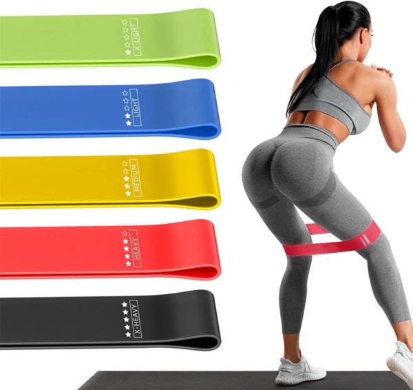 Resistance Loop Exercise Bands Exercise Bands for Home Fitness, Stretching, Strength Training, Physical Therapy,Elastic Workout Bands for Women Men Kids, Set of 5 - Image 6