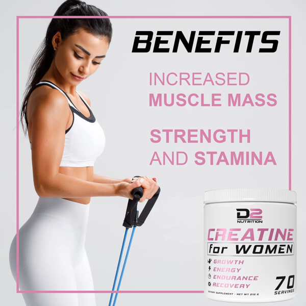 Creatine for Women - Creatine Women - Creatine - Creatina - Creatine for Women Booty Gain - Creatine Supplements - Micronized Creatine Monohydrate - Unflavored - Creatine Powder (70 Servings) - Image 3