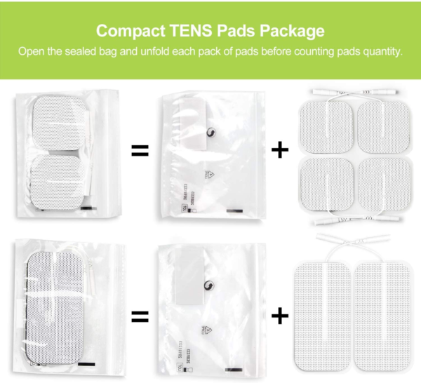 Dual Channel TENS Unit Muscle Stimulator Machine with 20 Modes, 2" and 2"X4" TENS Unit Electrode Pads - Image 7