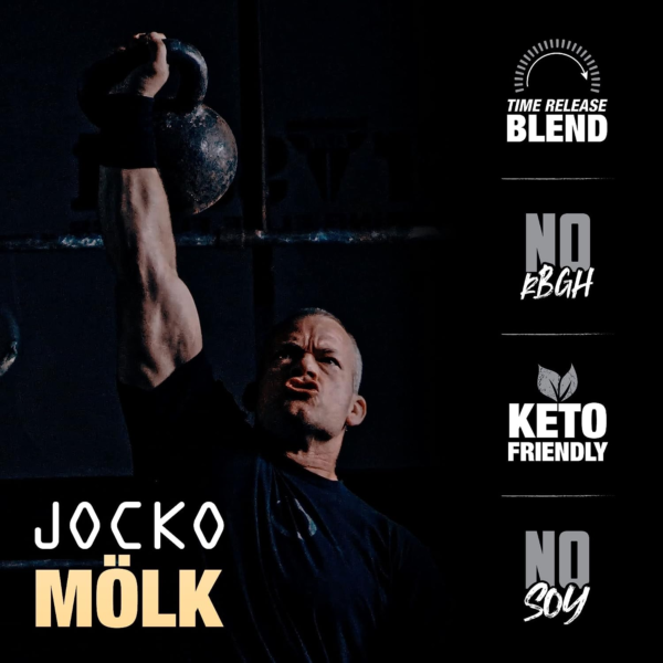 Jocko Mölk Whey Protein Powder (Vanilla) - Keto, Probiotics, Grass Fed, Digestive Enzymes, Amino Acids, Sugar Free Monk Fruit Blend - Supports Muscle Recovery and Growth - 31 Servings - Image 3