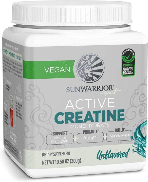 Creatine Monohydrate Powder | Muscle Building Pre Workout Vegan Keto Friendly Micronized & Easily Mixes 300G Tub (60 Serve) Active Creatine