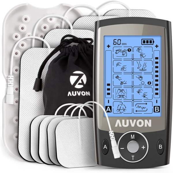 Dual Channel TENS Unit Muscle Stimulator Machine with 20 Modes, 2" and 2"X4" TENS Unit Electrode Pads - Image 9