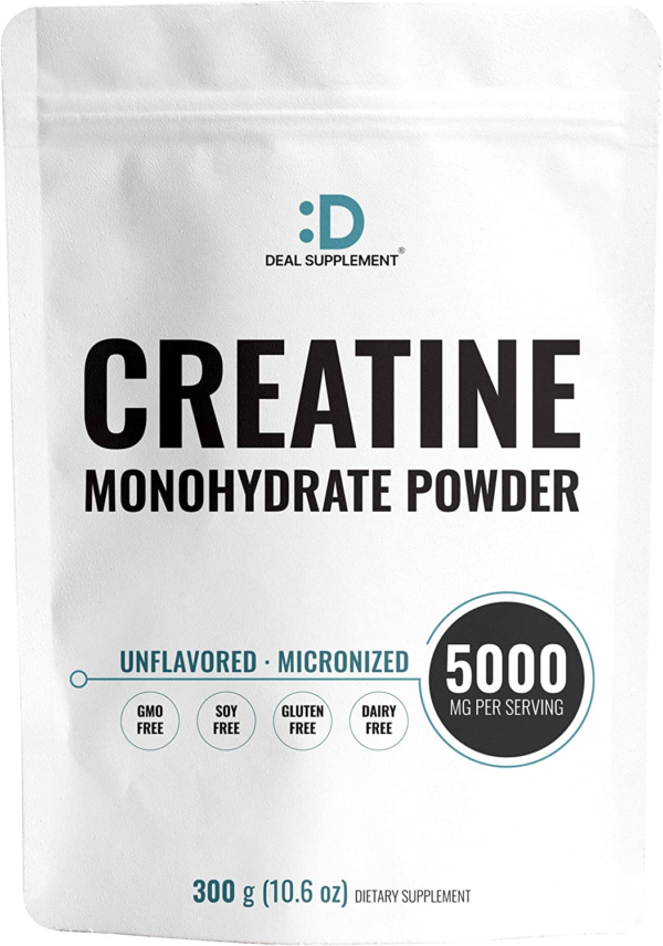 Creatine Monohydrate Powder 300 Grams (60 Servings), Unflavored | Pure | Micronized Creatine Powder, 5000Mg(5G) per Serving, 2 Month Supply, Vegan | Keto, Non-Gmo, No Filler, No Additives