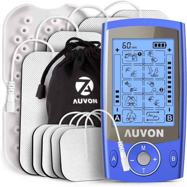 Dual Channel TENS Unit Muscle Stimulator Machine with 20 Modes, 2" and 2"X4" TENS Unit Electrode Pads - Image 10