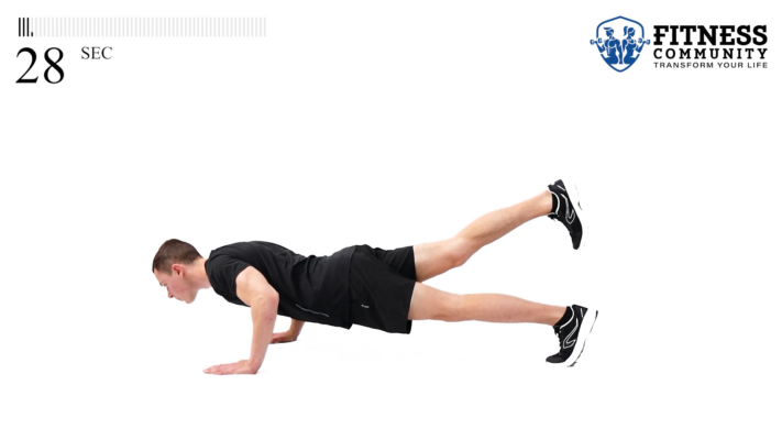 Push-Up with One Leg Raised